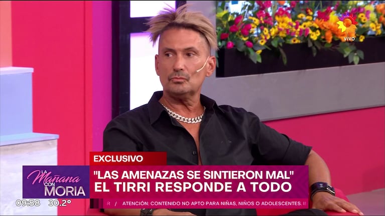 El Tirri en La Mañana con Moria (Foto: captura de eltrece).