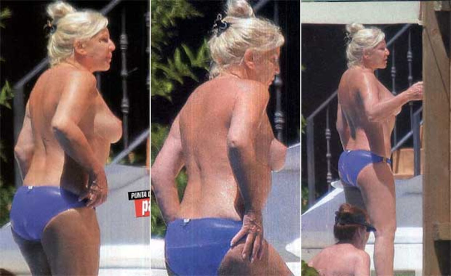 El topless 2013 de Susana Giménez. (Fotos: revista Paparazzi)