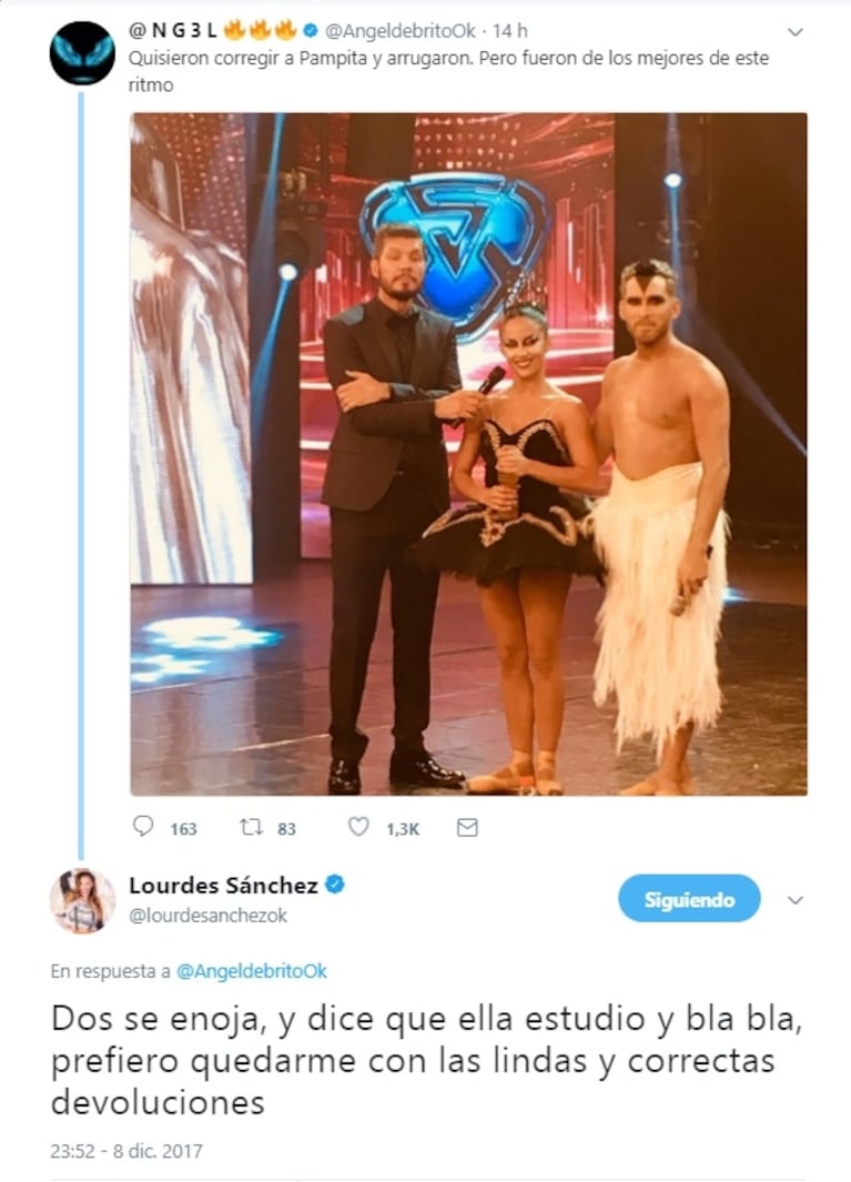 El tremendo descargo de Lourdes Sánchez contra Pampita tras su crítica en ShowMatch: "Dice que estudió y prefiero quedarme con las lindas y correctas devoluciones"