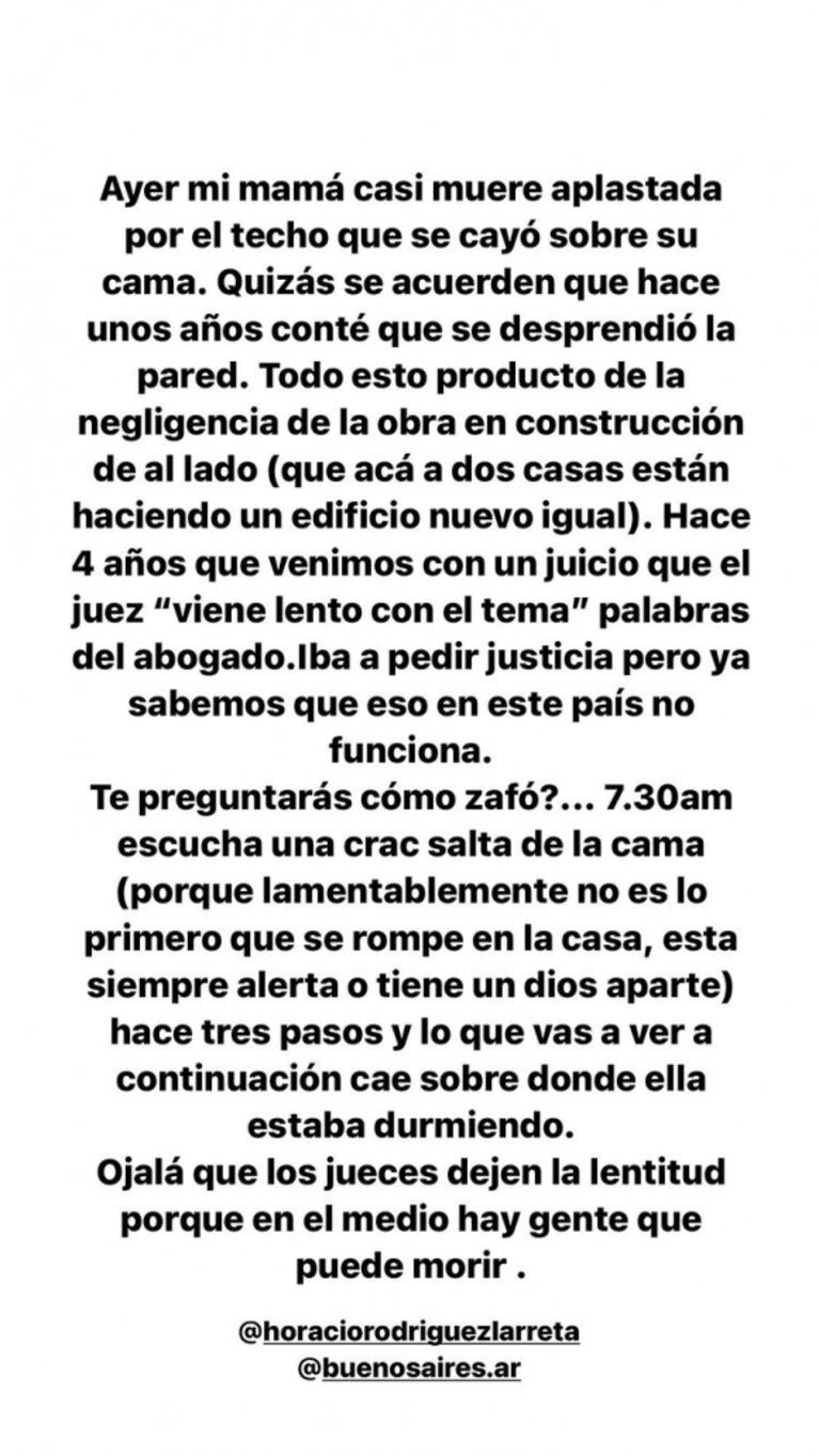 El tremendo susto de Sofía Pachano tras el derrumbe del techo de su casa: "Mi mamá casi muere aplastada"