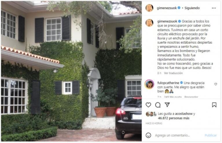 El tremendo susto de Susana Giménez en su casa de Miami: "Llamamos a los bomberos"