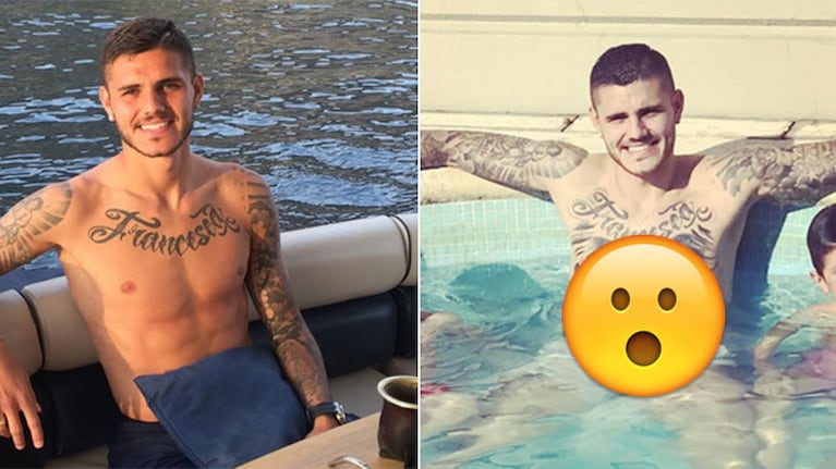 El tremendo tatuaje que Icardi tenía oculto en su pecho. (Fotos: Instagram)
