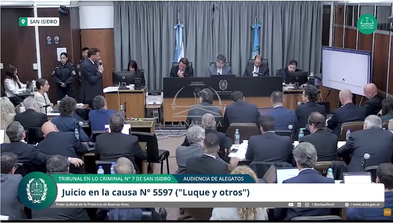 El tribunal del juicio por la muerte de Diego Maradona.