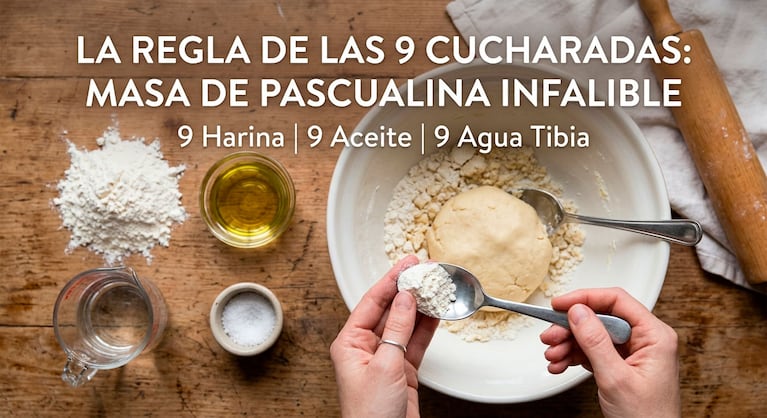 El truco de las 9 cucharadas para hacer una pascualina perfecta y súper crocante (foto IA)