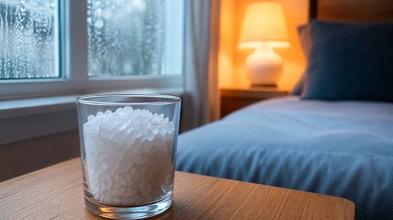 El truco del vaso con sal en la habitación que muchos usan en invierno: para qué sirve (foto creada por IA)