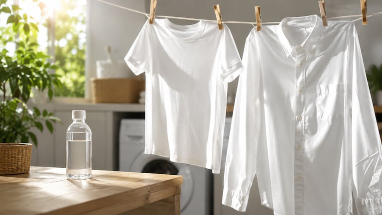 El truco que recomiendan los especialistas para sacar manchas de la ropa. Foto: IA