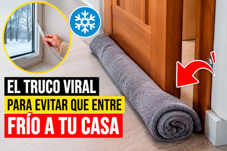 El truco viral para evitar que entre frío por puertas y ventanas (foto creada con IA)
