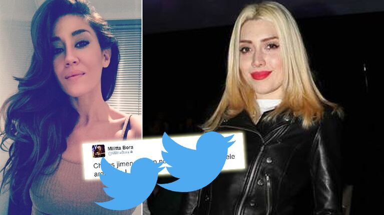 El tweet buena onda de Militta Bora con Jimena Barón (Foto: web)