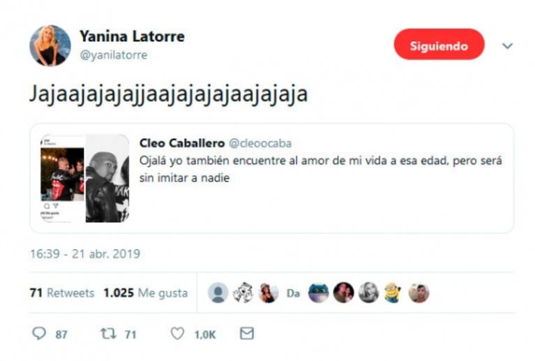 El tweet burlón de Yanina Latorre sobre las camperas que usaron Rial y Romina Pereiro al final de su boda