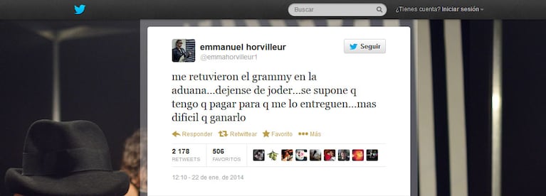 El tweet de Emmanuel Horvilleur. 
