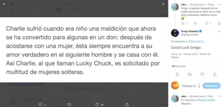 El tweet de Grego Rosello luego de que su ex, Stephanie Demner, confirmara su embarazo: "Yo estoy haciéndome un fernet un martes"