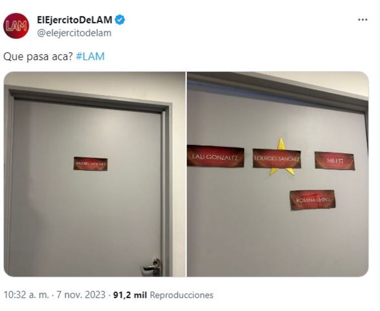 El tweet de LAM.