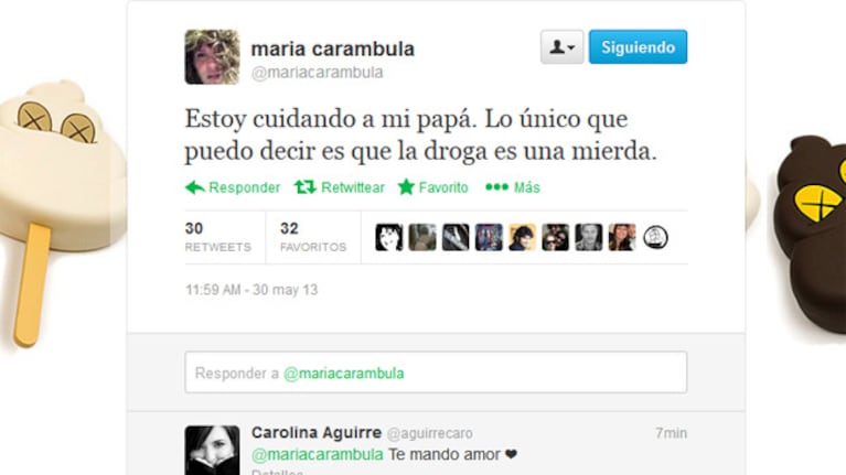 El tweet de María Carámbula.