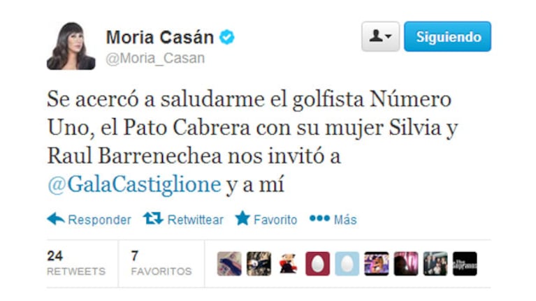 El tweet de Moria Casán. (Foto: captura)