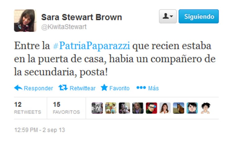 El tweet de Sara Stewart Brown.