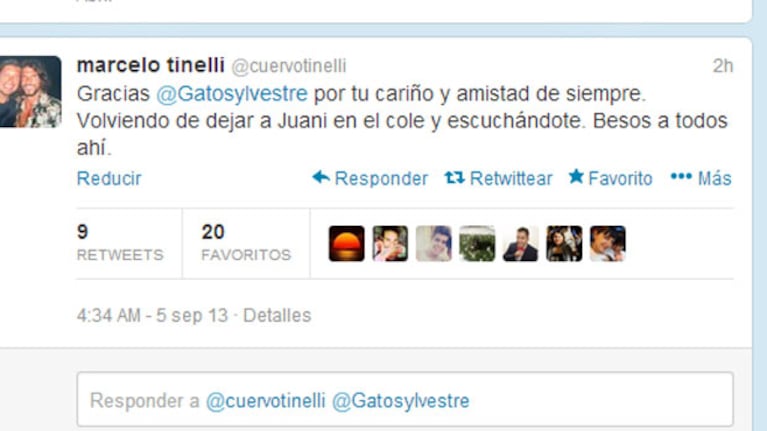 El tweet en respuesta de la información de Sylvestre (Foto: Captura).