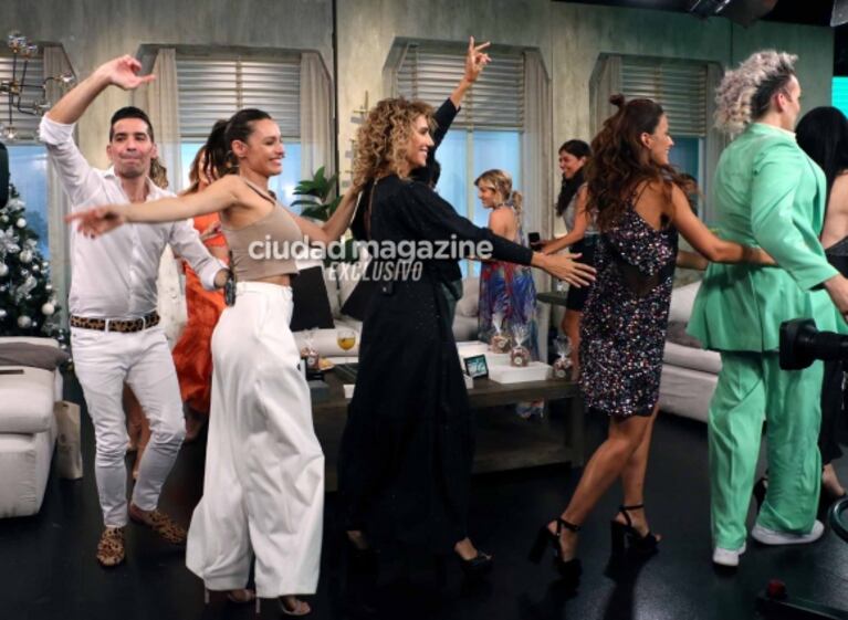 El último programa de Pampita, por dentro: las fotos del backstage a puro brindis y baile