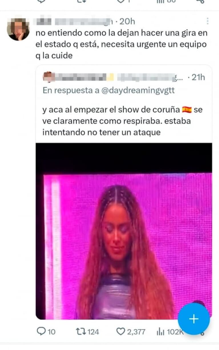 El video de Tini Stoessel en pleno show que preocupó a sus fanáticos: "Intentaba no tener un ataque"