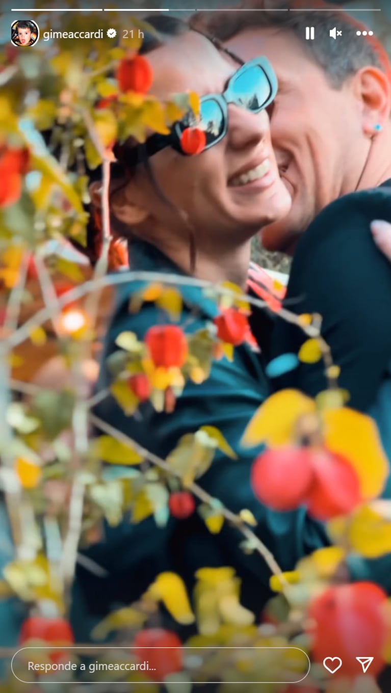 El video más romántico de Gimena Accardi y Nicolás Vázquez a los mimos en una fiesta