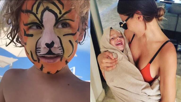 El video más tierno de Benicio, el hijo de Pampita y Benjamín Vicuña: ¡disfrazado de tigre en sus vacaciones!