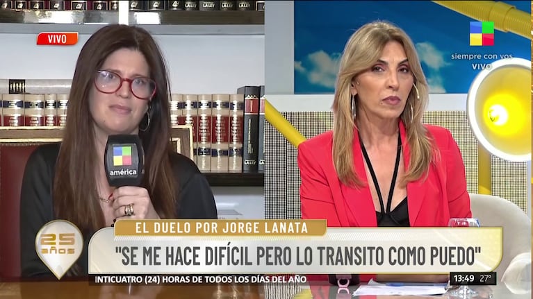 Elba Marcovecchio y Karina Iavícoli en un móvil con Intrusos (Foto: captura de América).