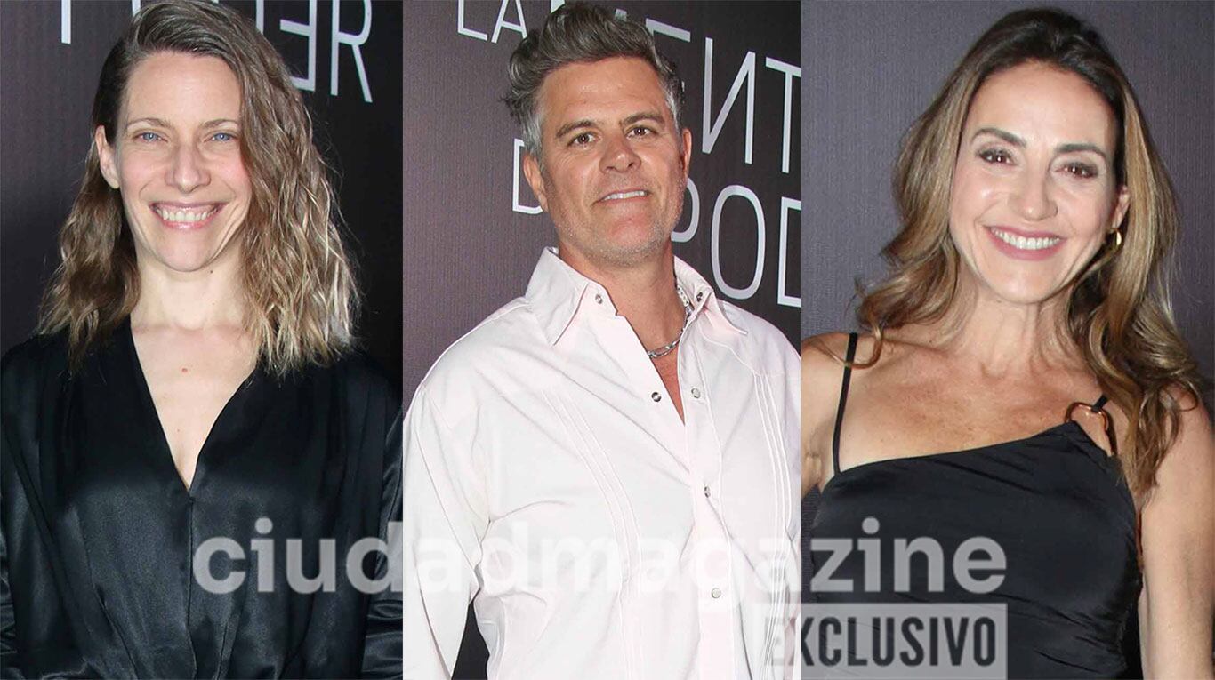 Elena Roger, Mike Amigorena y Eleonora Wexler en el estreno de La Mente del Poder (Fotos: Movilpress).