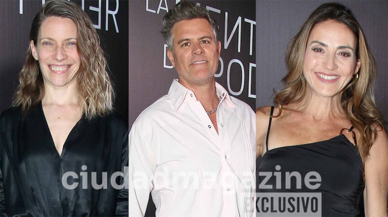 Elena Roger, Mike Amigorena y Eleonora Wexler en el estreno de La Mente del Poder (Fotos: Movilpress).
