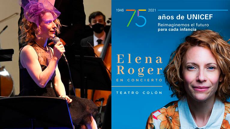 Elena Roger y su banda actuarán a beneficio de Unicef.