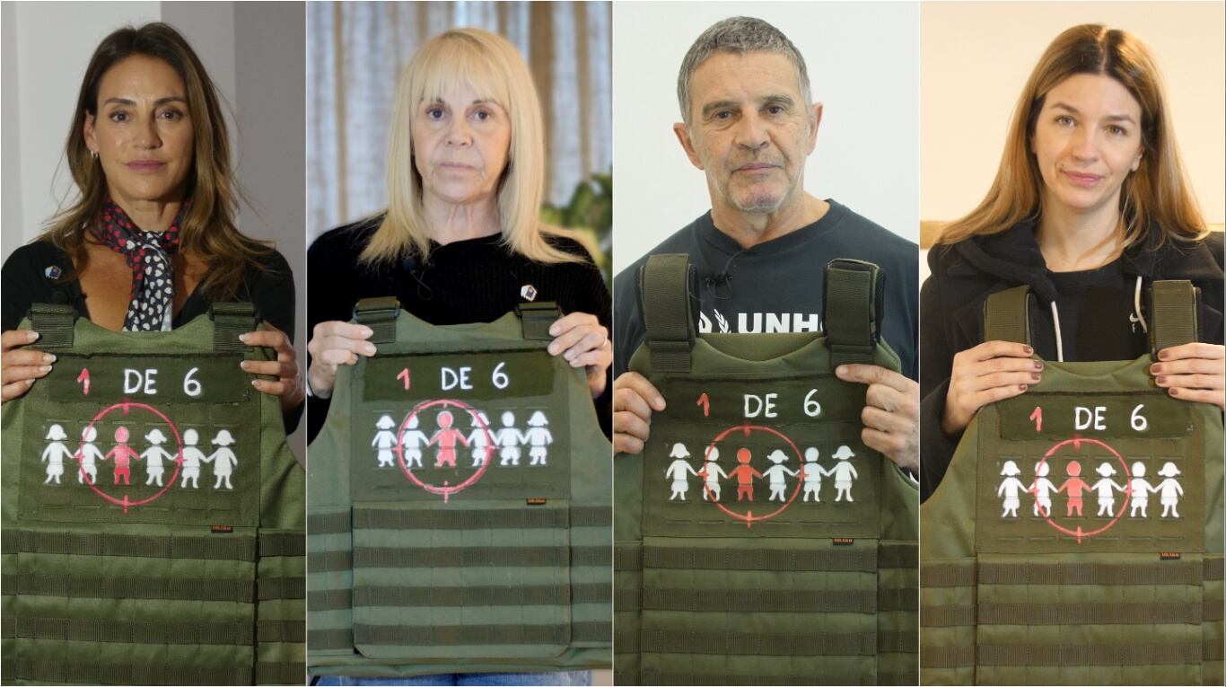 Eleonora Wexler, Claudia Villafañe, Osvaldo Laport y Marcela Kloosterboer. Fotos: ACNUR Argentina