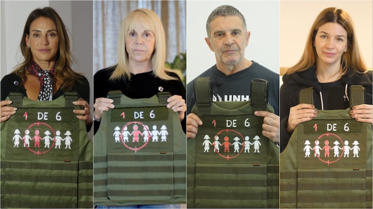 Eleonora Wexler, Claudia Villafañe, Osvaldo Laport y Marcela Kloosterboer. Fotos: ACNUR Argentina