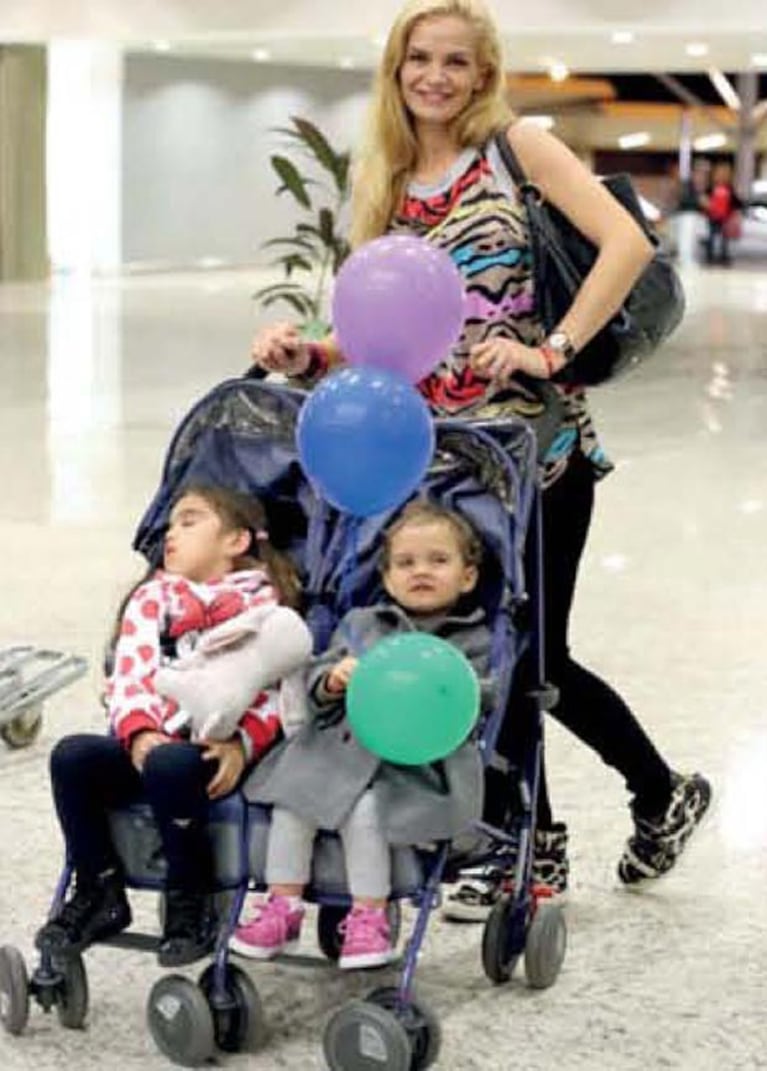 Eliana Guercio, en el aeropuerto de Brasil (Gente)
