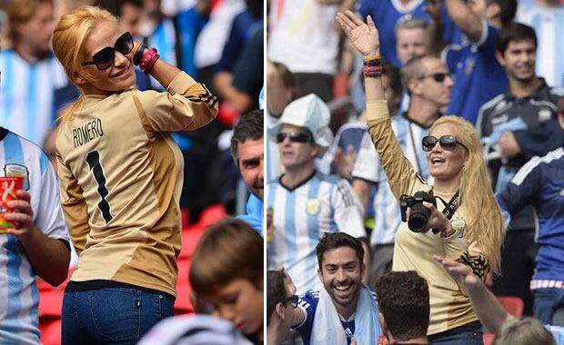Eliana Guercio, una belleza botinera en el Mundial de Brasil. (Foto: Twitter)