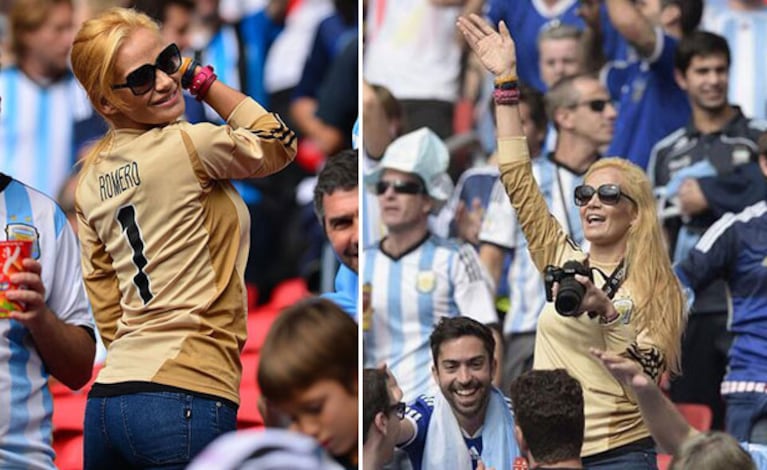 Eliana Guercio, una belleza botinera en el Mundial de Brasil. (Foto: Twitter)