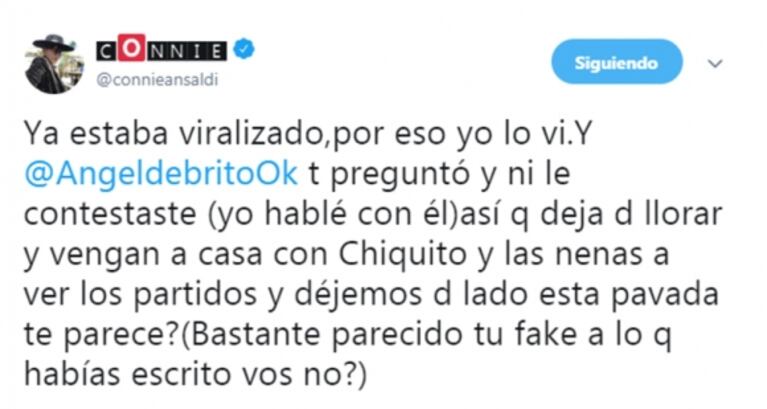 Eliana Guercio y Connie Ansaldi, escandaloso enfrentamiento twittero: "Me das lástima, necesitás ayuda"