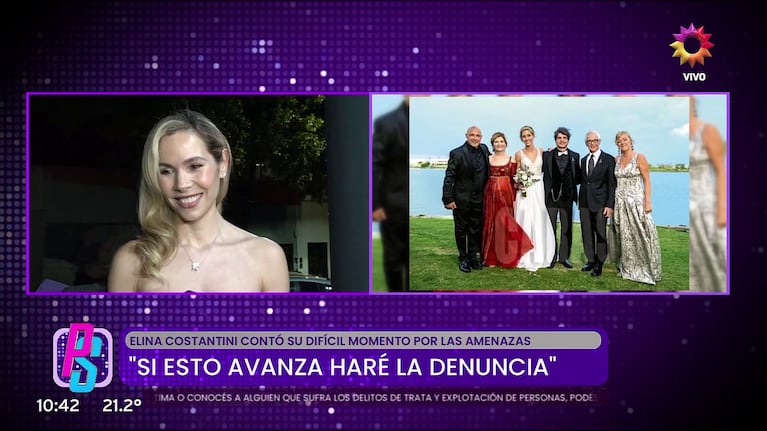 Elina Costantini habló de la polémica con la exesposa de Eduardo Costantini (Foto: captura de eltrece).