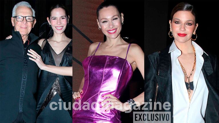 Elina y Eduardo Costantini, Pampita y Marcela Kloosterboer en el desfile de Fabián Zitta en el marco de en La Semana de la Alta Costura (Foto: Movilpress).