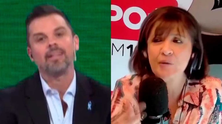 Elizabeth “La Negra” Vernaci y Matías Vázquez (Fotos: capturas Eltrece y Pop 101.5)