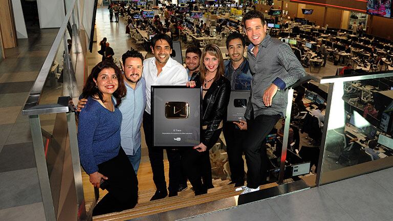 eltrece logró el botón dorado en YouTube por superar el millón de suscriptores