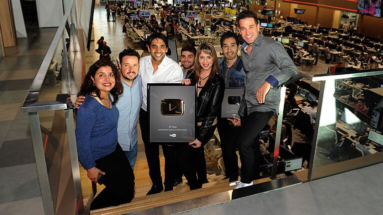 eltrece logró el botón dorado en YouTube por superar el millón de suscriptores