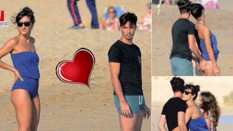 Emanuel Horvilleur: look playero y ¡manito indiscreta! con su novia. (Foto: Paparazzi)
