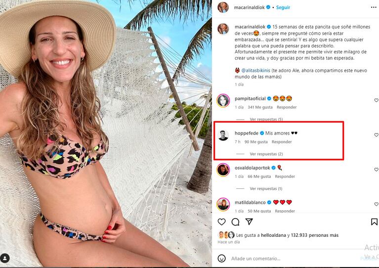 Embarazada de 3 meses y medio, Macarena Rinaldi mostró una tierna foto desde el gimnasio