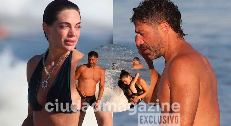 Emilia Attias, su hija y su novio Guillermo Freire en Punta del Este (Foto: RS Fotos).