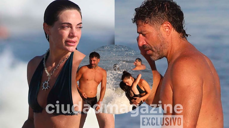 Emilia Attias, su hija y su novio Guillermo Freire en Punta del Este (Foto: RS Fotos).