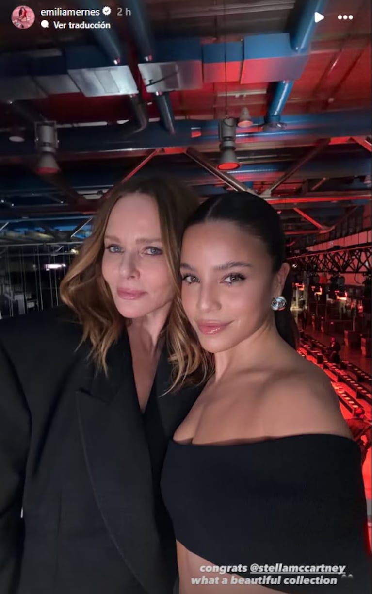 Emilia en FW de París. Crédito: Instagram