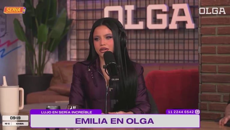 Emilia Mernes habló en OLGA del hate (Foto: captura de streaming).