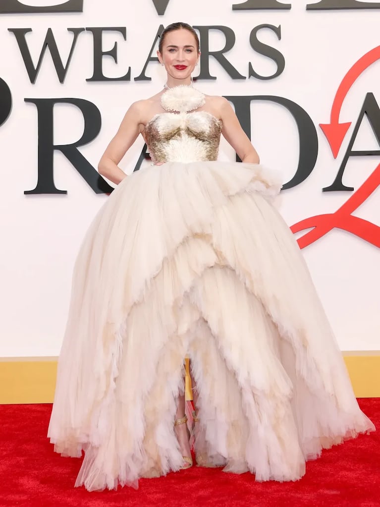 Emilly Blunt en la premiere de El Diablo Viste a la Moda 2 en Nueva York (Foto: Instagram/@lft_magazine).