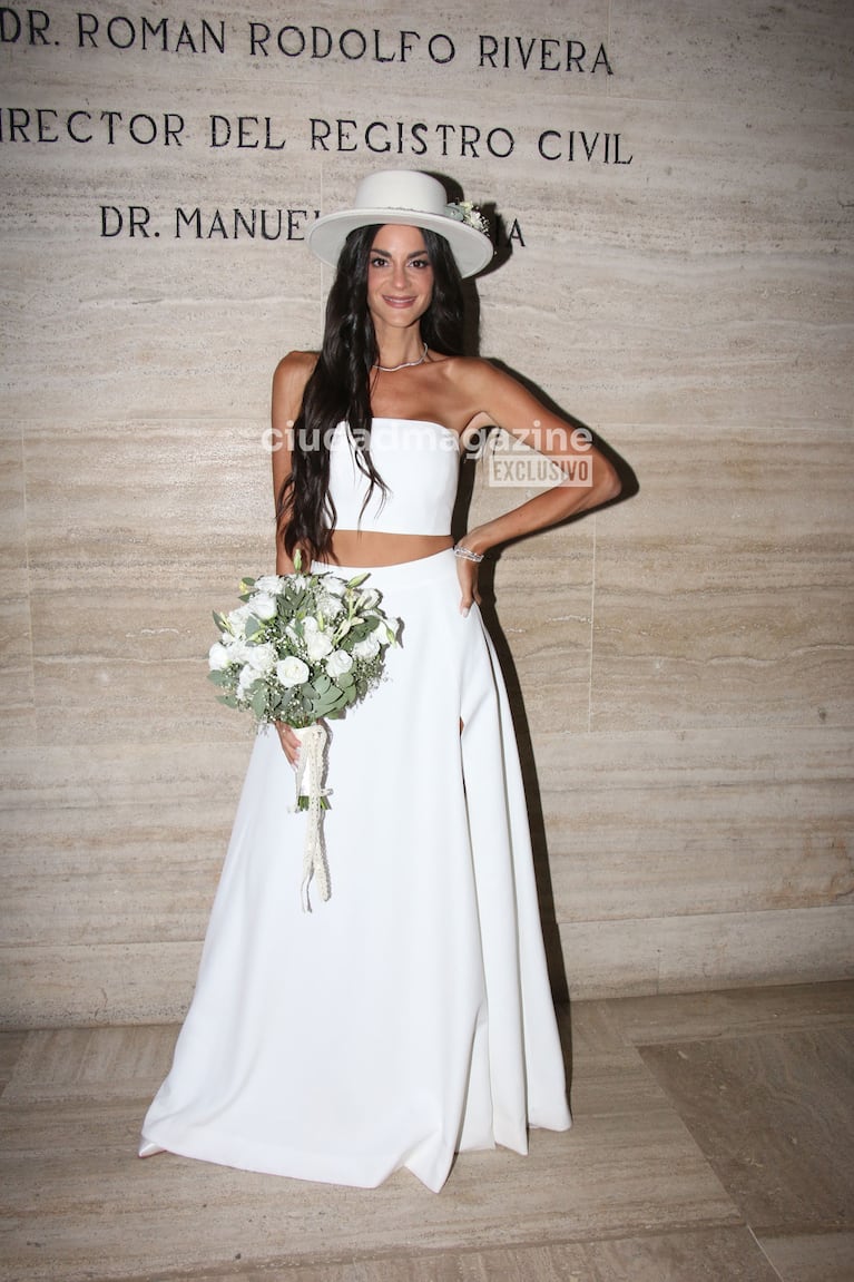 Emily Lucius se casó por civil con Rodrigo Valladares (Foto: Movilpress).