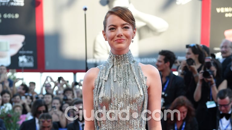 Emma Stone en el Festival de Venecia. (Fotos: AFP)
