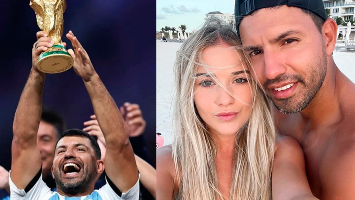 Emocionada, la novia de Kun Agüero le dedicó este cariñoso posteo al verlo levantar la Copa del Mundo.