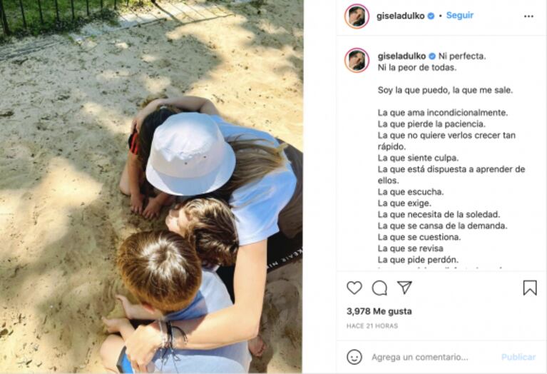 Emotivo mensaje de Gisela Dulko en su primer Día de la Madre separada de Fernando Gago: "Ni perfecta ni la peor de todas"
